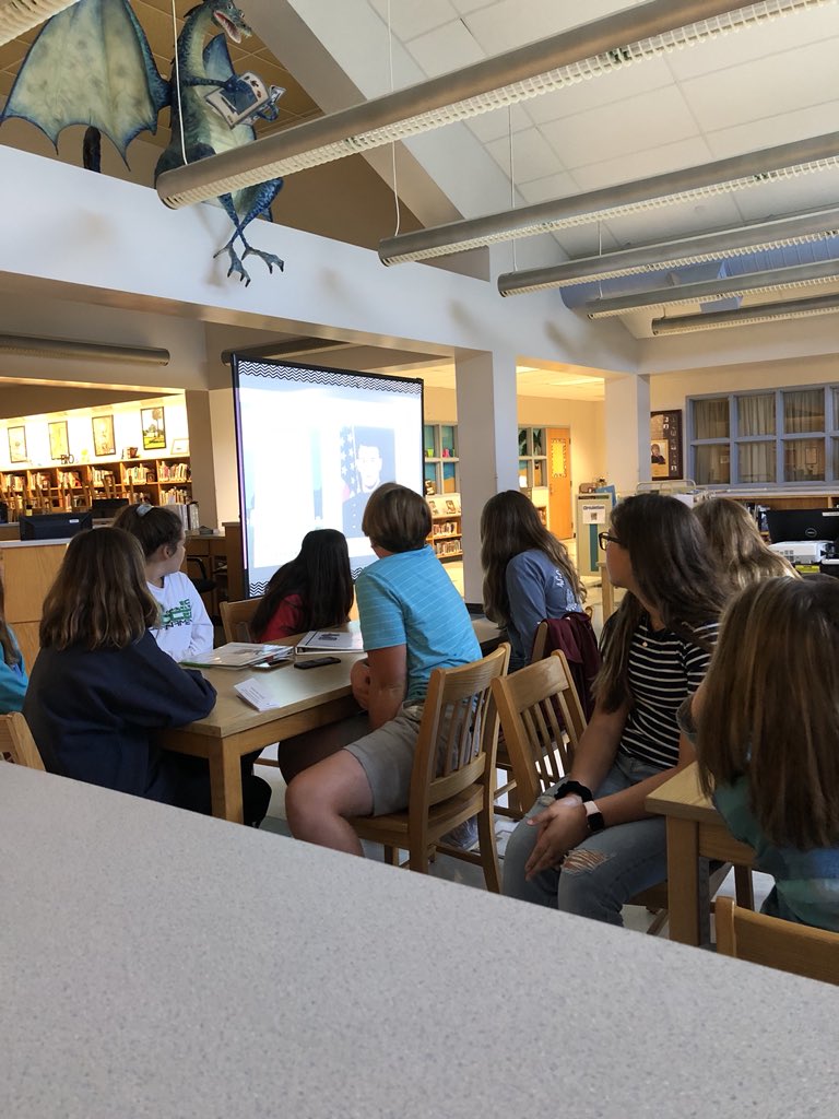 SDMS_NJHS's tweet photo. Diving into what it means to serve and represent our country at our opening NJHS meeting. What an amazing story shared by Mr. Knerr #Citizenship #5PillarsofNJHS https://t.co/D7KigkrfxO