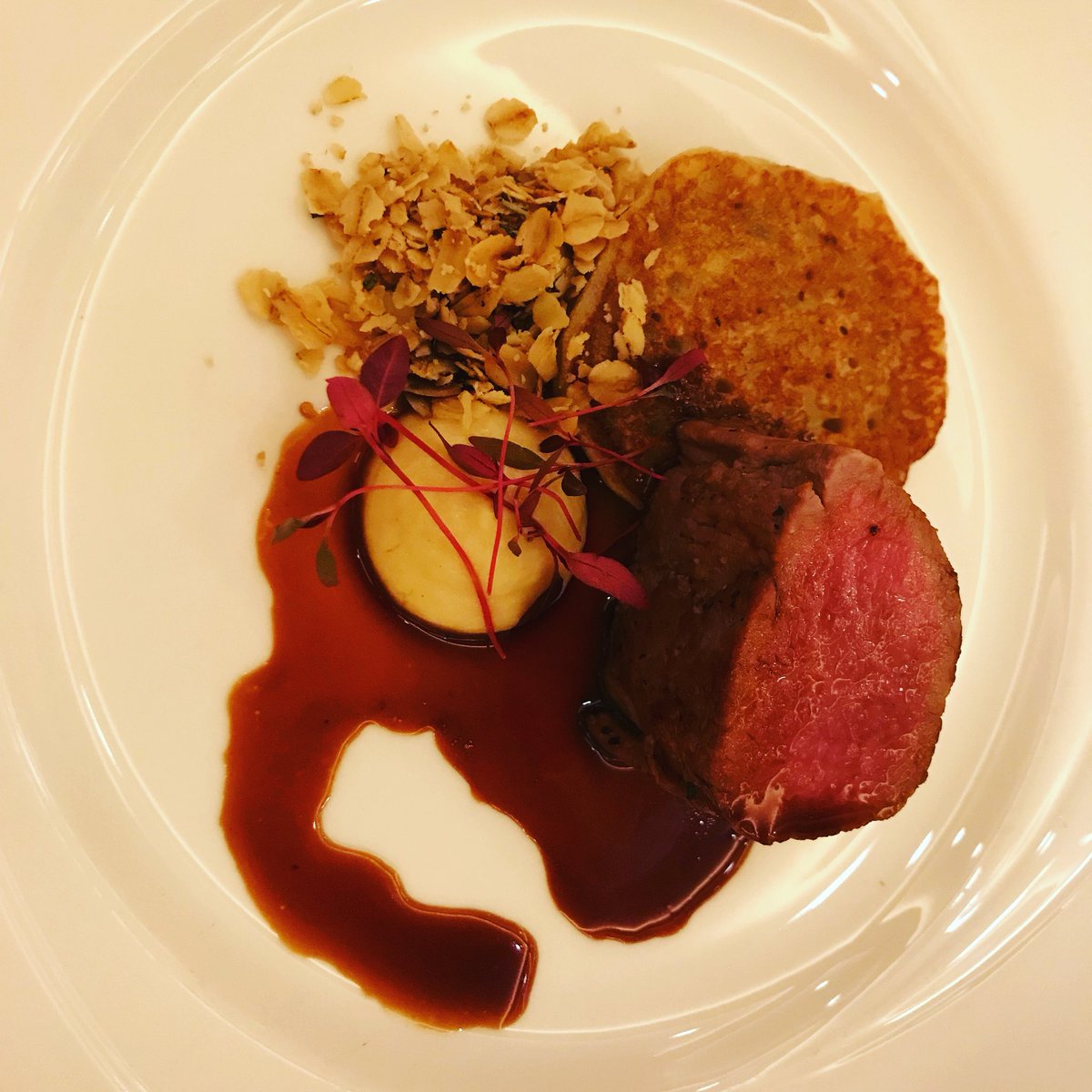 #turfsmoked #donegal Lamb by Chef Patron <a href="/ian034/">Ian Orr @ Browns</a> served at #Donegalfood evening @HarveysPoint - coming to the menu at Browns on the Green this weekend