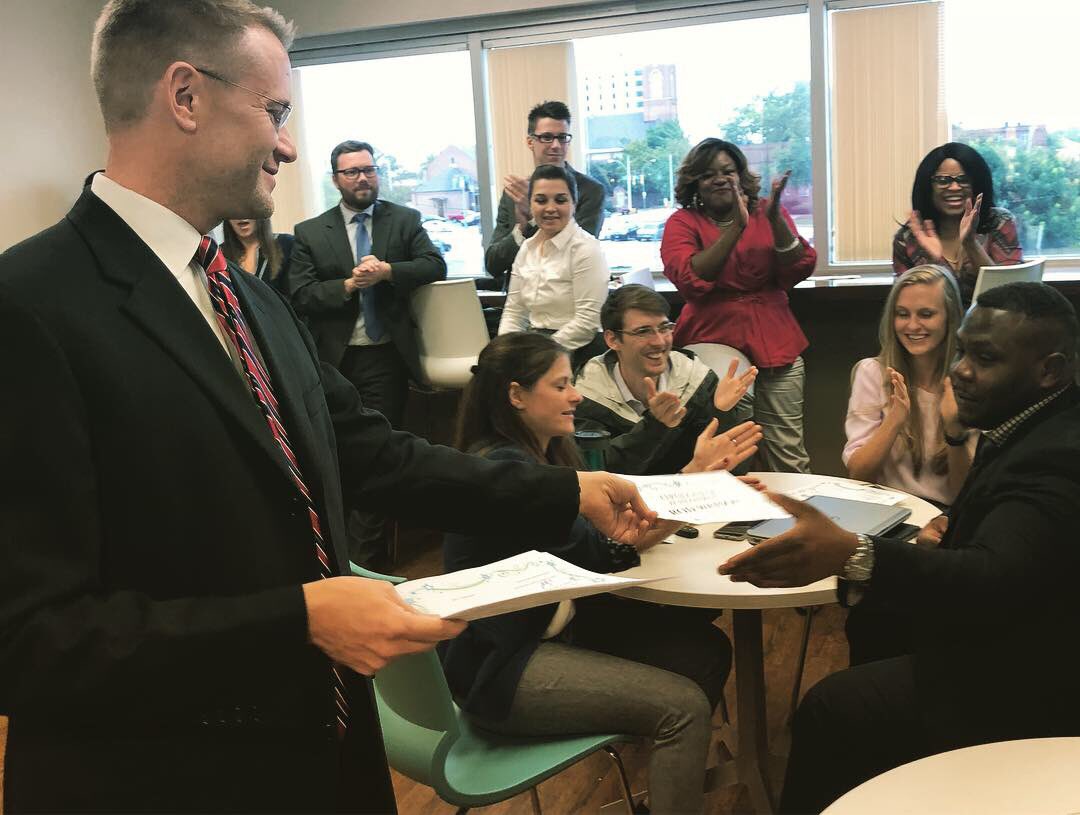 DefendShelbyCo's tweet photo. Congratulations to our latest class of new attorneys! We’re proud of this group of courageous public defenders and what better way to celebrate their intelligence, dedication and zeal — than with an ice cream party! 🍨 https://t.co/EvigySMLll