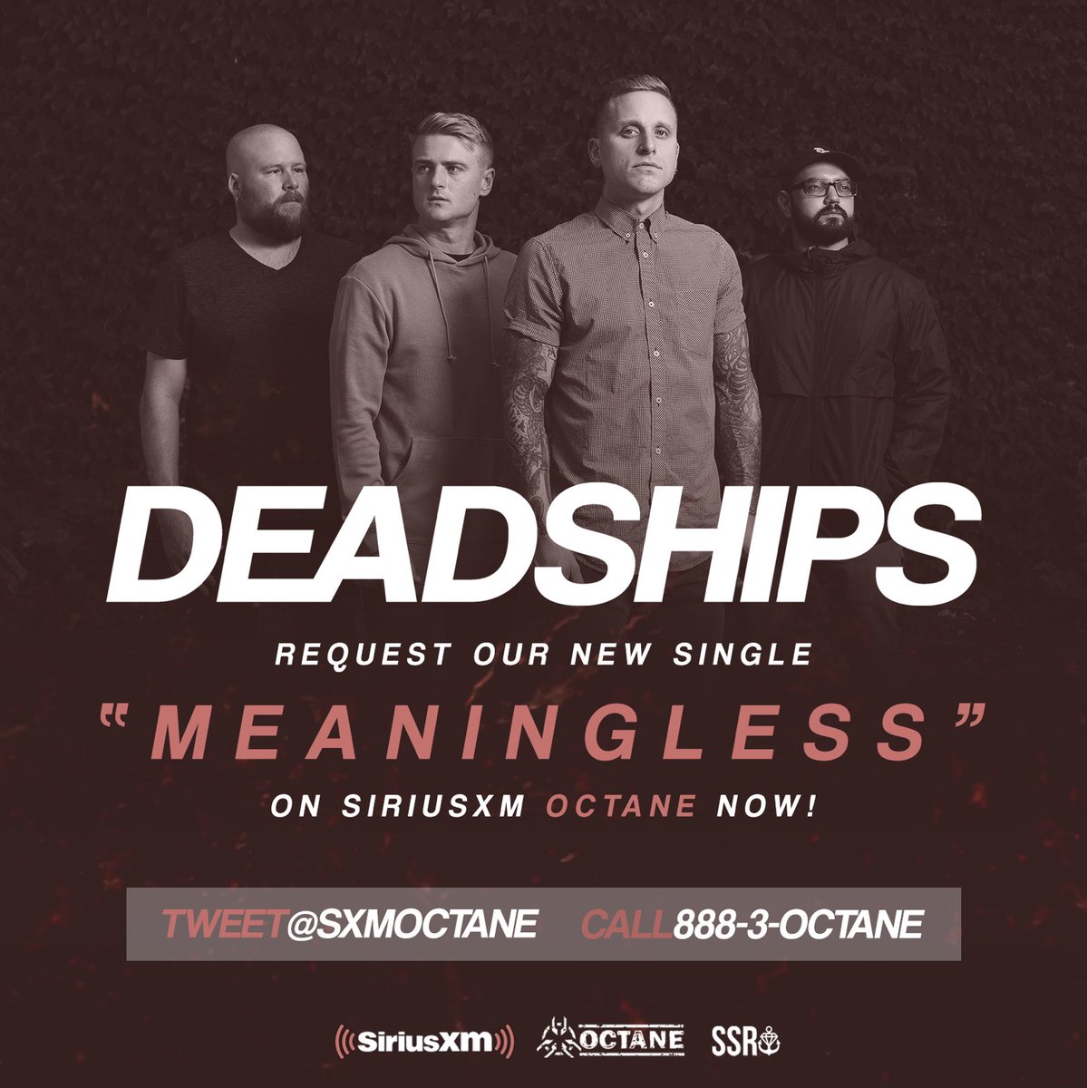 DeadshipsBand's tweet photo. Help us get our new single on @SXMOctane by requesting it TODAY! https://t.co/M2ElPbpCsL