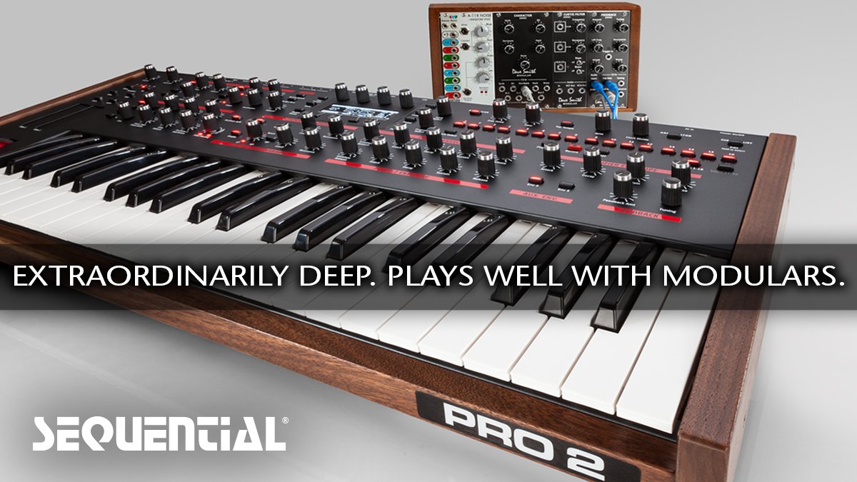 sequentialLLC's tweet photo. #DSIPro2 analog/digital hybrid #synth — Extraordinarily deep. Plays well with modulars. #Sequential https://t.co/0XDpWLkwcM https://t.co/lRlWC2kS1L