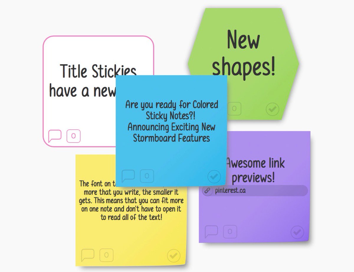 Have you always wanted to be able to change the color of your sticky notes? The font that you use in your Storms? Or, the shape of your ideas? 

Well, now you can do all of that, and more, with the exciting new features that we released today! 👉 blog.stormboard.com/2018/09/colore…