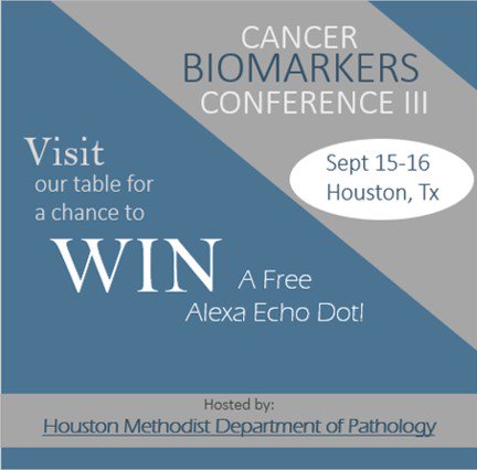 EntroGen's tweet image. Join us at Cancer Biomarkers Conference III in Houston, Tx this weekend.   Stop by our table for a chance to win some great prizes.  Hope to see you there!  Visit events.houstonmethodist.org/events/cancer-… for more info.