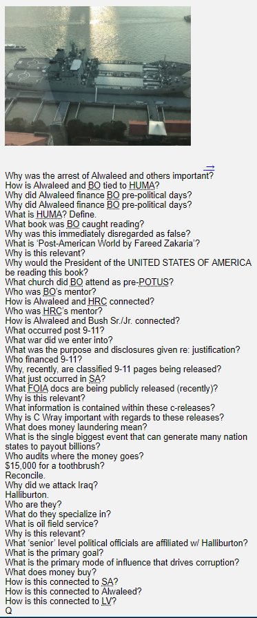 11/ What is the single biggest event that can generate many nation states to payout billions?Who audits where the money goes?$15,000 for a toothbrush?Reconcile. Why did we attack Iraq?Halliburton. Who are they?What do they specialize in?  #qanon