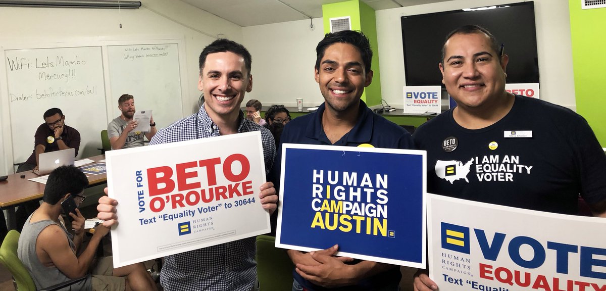 HRC members and supporters get out the vote for Beto O'Rourke