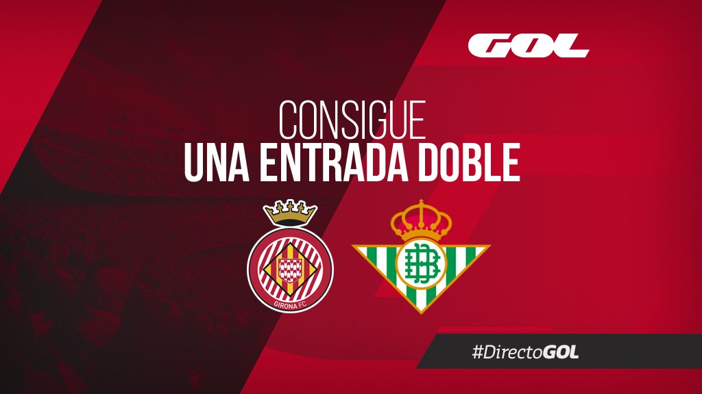 bar_tv's tweet photo. 🎁🎟 REGALO | ¿Quieres una entrada doble para el @GironaFC 🆚 @RealBetis de la J6?

📌 Sigue a @Gol 

📌 Haz RT

#DirectoGol https://t.co/i2pD6QT8N9