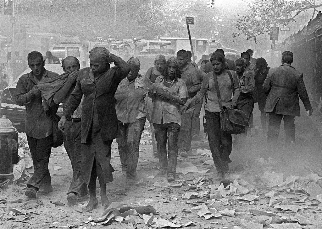 hey_armstrong's tweet image. Of many images, today those that stick out are people covered in ash, in shocked survival. At the time, all the comments were about unity, how the ash did for us what our brains could not: we are one people. #rememberthat #rememberunity #remember911 #neverforget