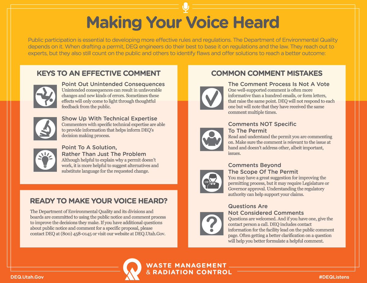 utah deq on twitter public comment started on sept 6 on a