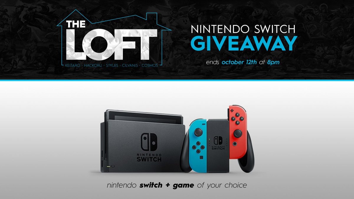 CosmosZR's tweet photo. The LoFT is running a giveaway for a Nintendo Switch + a game of your choice! Giving it away to one winner!

The winner will be picked Friday night October 12th!

RT and enter here onegashimasu!! ヾ(๑╹◡╹)ﾉ"
https://t.co/BmvZOc7V8q https://t.co/Uzgt3oZTv3