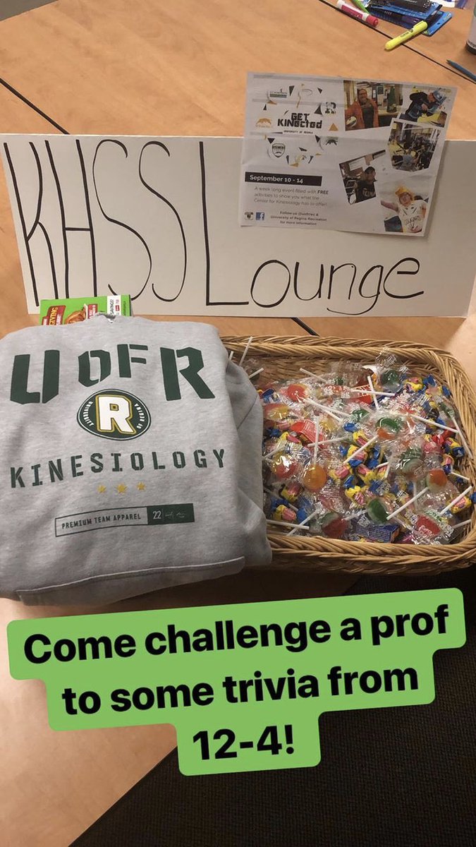 Come to CKHS 221 for some trivia against the profs from 12-4pm today!