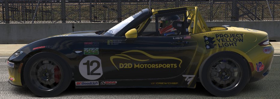 bobbychildsjr's tweet image. Here you go @tradingpaints #tptp - the new D2D Motorsports rides for the fall 2018 season of the @ricmotech Sportscar Series! This is Jim List's real life team, who gave us permission to run a virtual team with the updated paint. (Jim is Project Yellow Light, I'm Simhub)