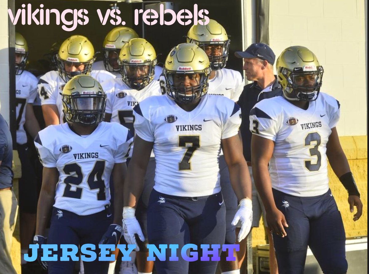 StucoHigh's tweet photo. Come out and support our VIKING FOOTBALL TEAM this Friday!! Gibbs Stadium @ 7:30 against Byrnes!  Wear your favorite team JERSEY! 💛💙 https://t.co/k8SSgaAfCo