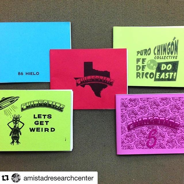 Chingozine's tweet photo. @chingozine now available in New Orleans! #Repost @amistadresearchcenter
・・・
Some new Chingozines to be added to our Zine collection! @chingozine @purochingoncollective
.
Chingozine is an art zine produced by the Puro Chingón Collective, a group of Latinx visual artists and … https://t.co/cfTo7jfUf8