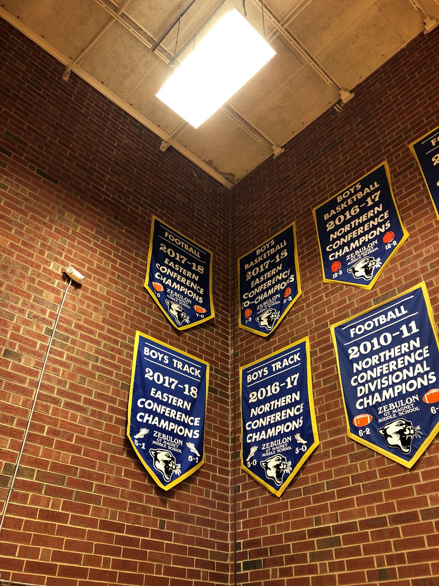 Banners are up!! 🏀 🏈