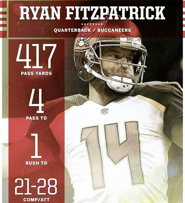 NyofaceFootball's tweet image. #TOPQB RYAN FITZPATRICK #WEEK1 54.5 PTS #NYOFACEFOOTBALL