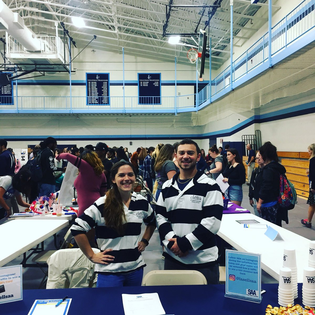 lasell_saa's tweet photo. Come out to the Athletic Center to visit us at the Activities Fair! We are here until 3:15 #lasellsaa https://t.co/vl0UFu8IjV