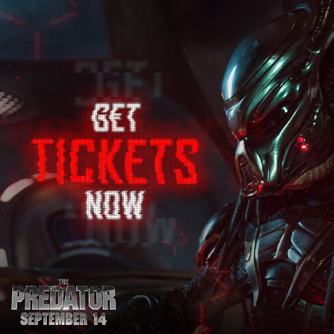 MainGate10's tweet photo. THE PREDATOR premieres 9/13--get ADVANCE TICKETS: https://t.co/hQr0B4MARW
#PhoenixTheatres #OnSaleNow #ThePredator https://t.co/e11jk7TD4w
