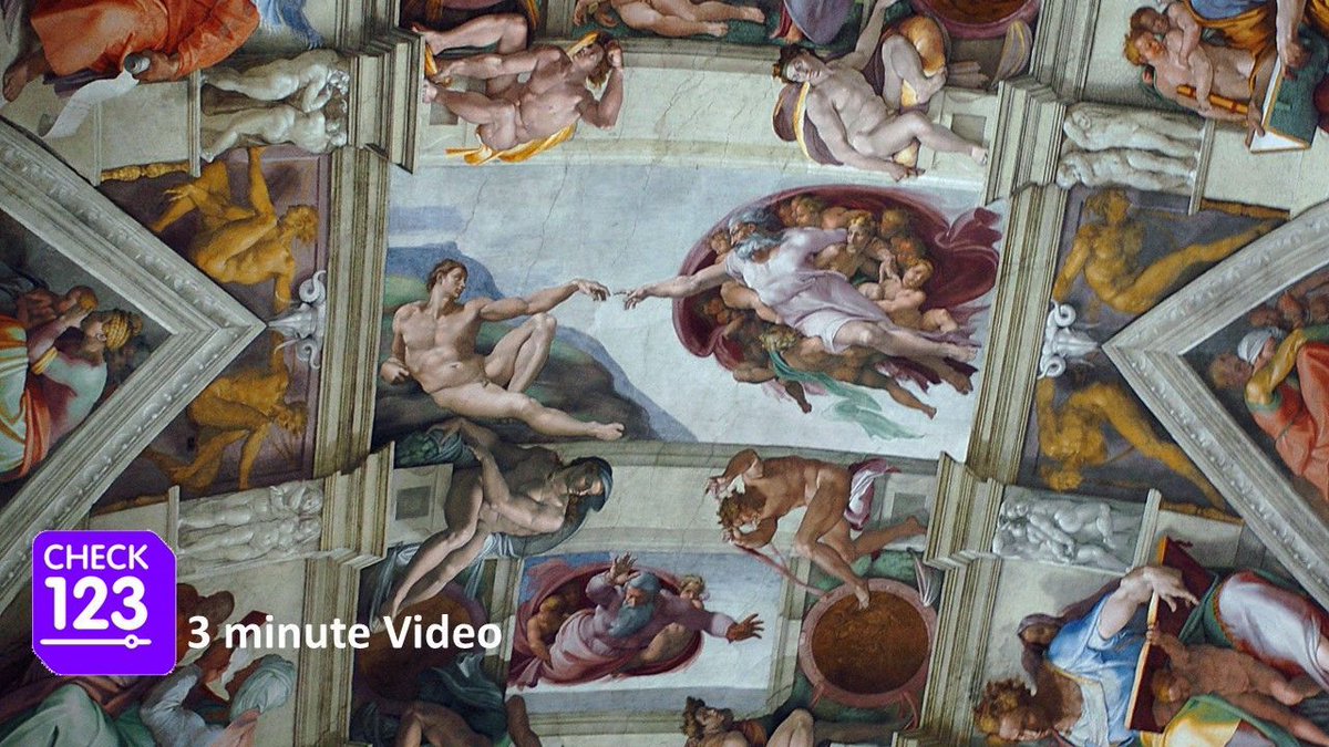 Check123H's tweet image. Have you ever observed the ceiling of the Sistine Chapel from up close?
Video: check123.com/videos/728-sis…
#arts #paintings