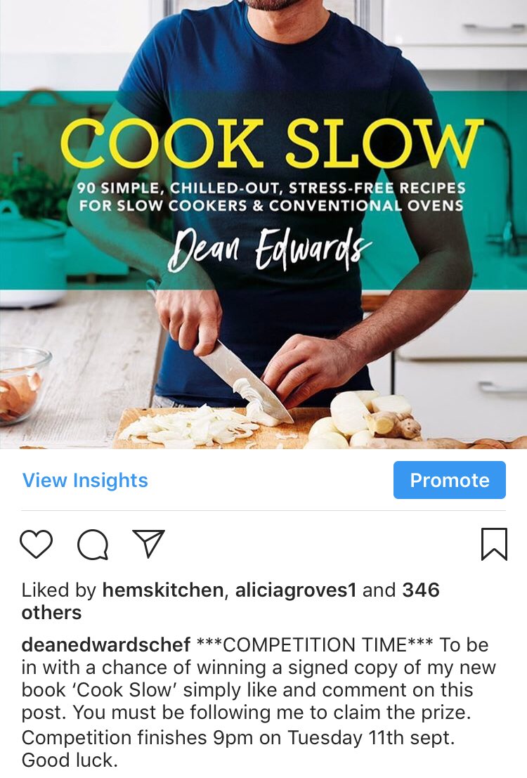 Deanedwardschef's tweet image. One last chance! There is a competition running on my Instagram until 9pm this evening. Just follow and comment on this pic to be in with a chance of winning. #cookslow