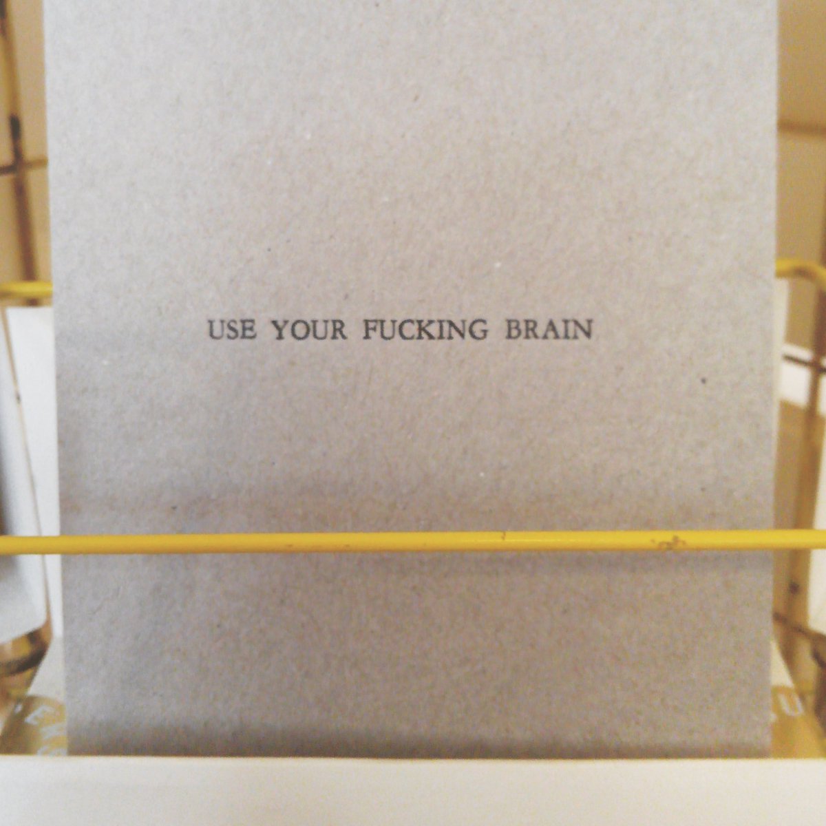 LesleyAnn_Daly's tweet photo. My new daily mantra. Would recommend to others
#useyourfuckingbrain #commonsense #lacking #think #brain https://t.co/qmaqRtS64g