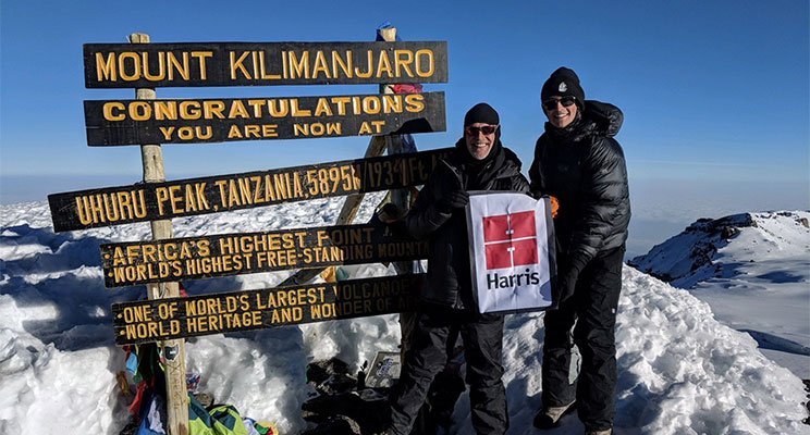 HarrisAssoc's tweet image. It's #TravelTuesday and today @HarrisAssoc comes to you from an elevation of 19,341 ft. Our employee owners take the #HarrisFlag on vacation with them, this time to new heights! Where will you take the Harris flag? #WeAreHarris #LifeAtHarris