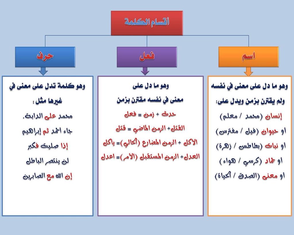 كلمه الى نوعها