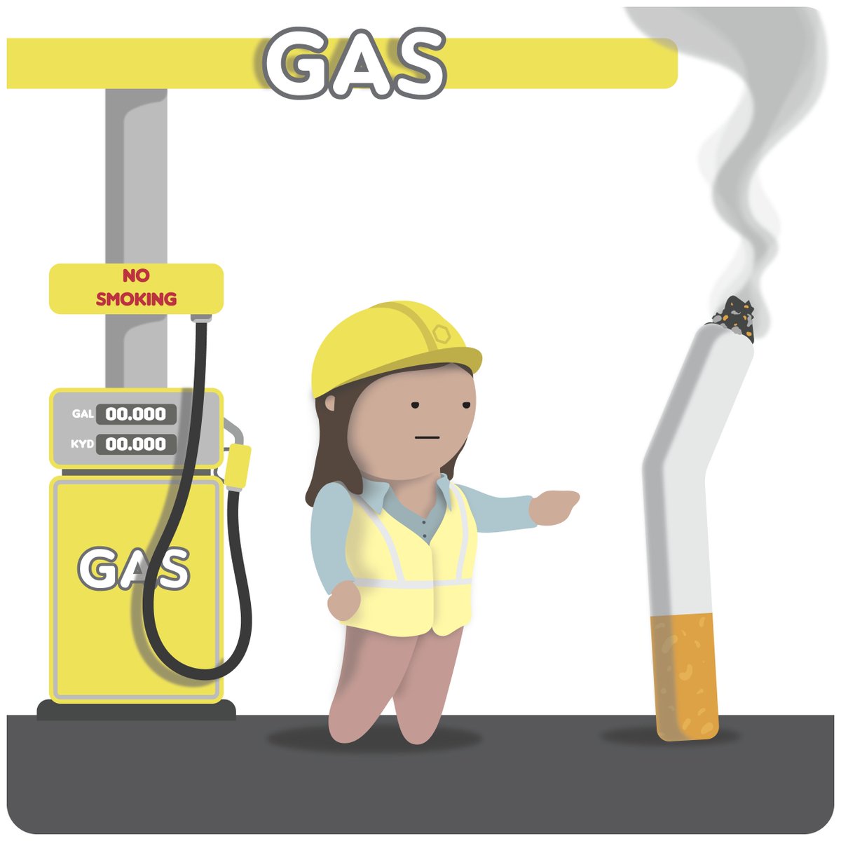 caymanprotected's tweet photo. Put out any cigarettes before you enter the retail station grounds or forecourt #GasStationSafetyTips https://t.co/DRKOrjTG14