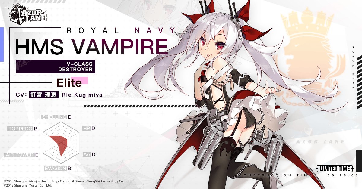 Azur Lane Official On Twitter Ceremonial Ship Launch ★hms Vampire