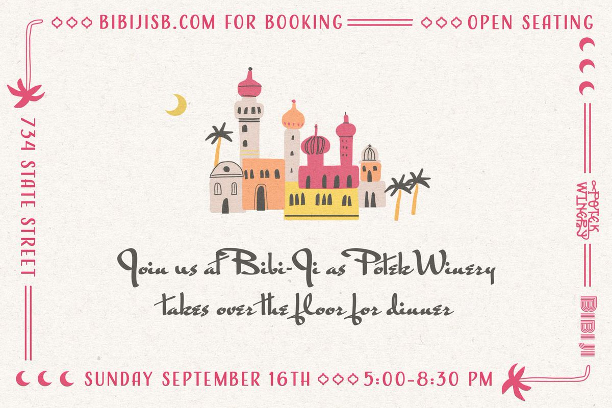 Can you even believe this much color?! Only fitting for our upcoming takeover at Bibi Ji @bibijisb where we will be pouring #potekwines all evening and showing off our newest fall releases. Sunday, 09/16, 5-8:30pm. Seating is open. Visit bibjisb.com for bookings.