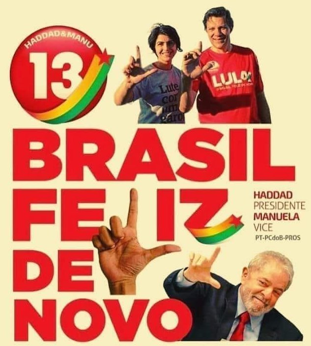 lolaescreva's tweet photo. Meu post de hj: A partir de hoje, vamos ver o Brasil feliz de novo https://t.co/RakMtFRl79    #HaddadÉLula #HaddadManu https://t.co/tIue8BPFy0