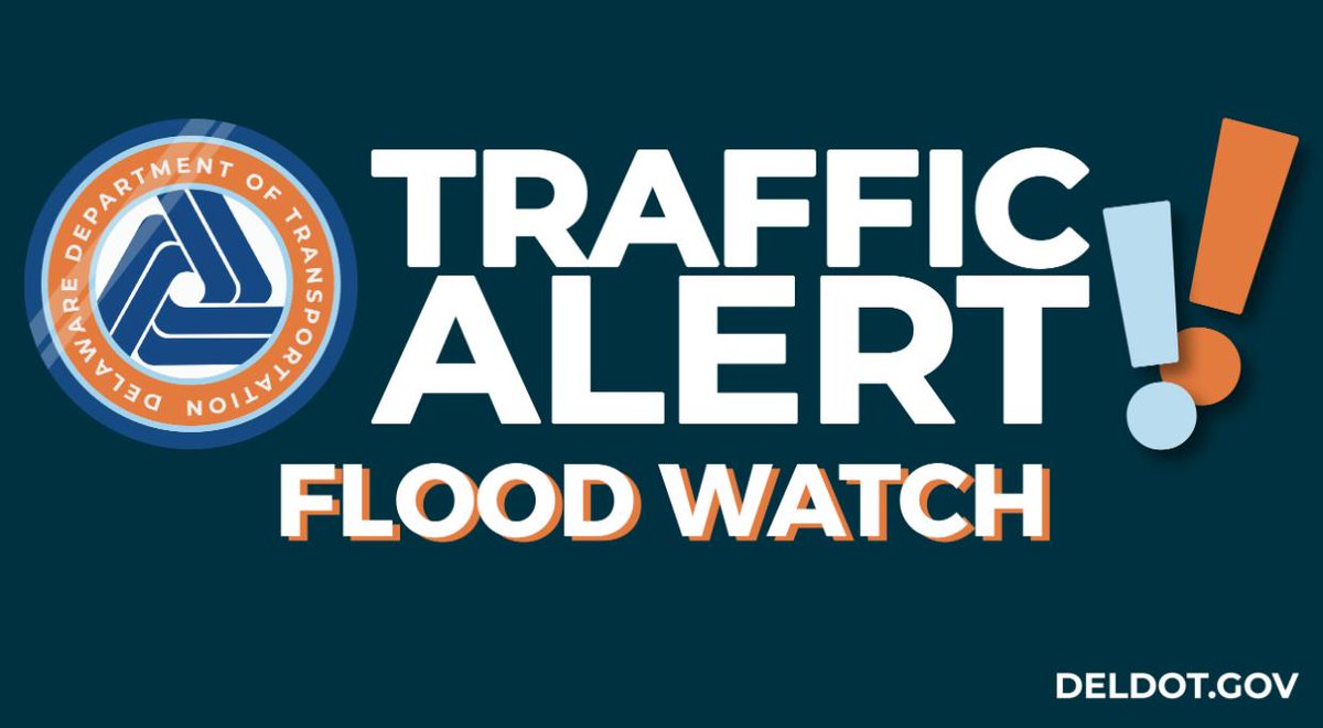 DelawareDOT's tweet photo. #DeTrafficAlert / #KentCounty: Flooding - DE-1 at Bowers Beach RD; NB and SB left lanes flooded at this time #NetDE
Commuters be advised, do not drive through standing water. 🌊❌🚗 #DriveSmart https://t.co/9vRnvpk9Hj