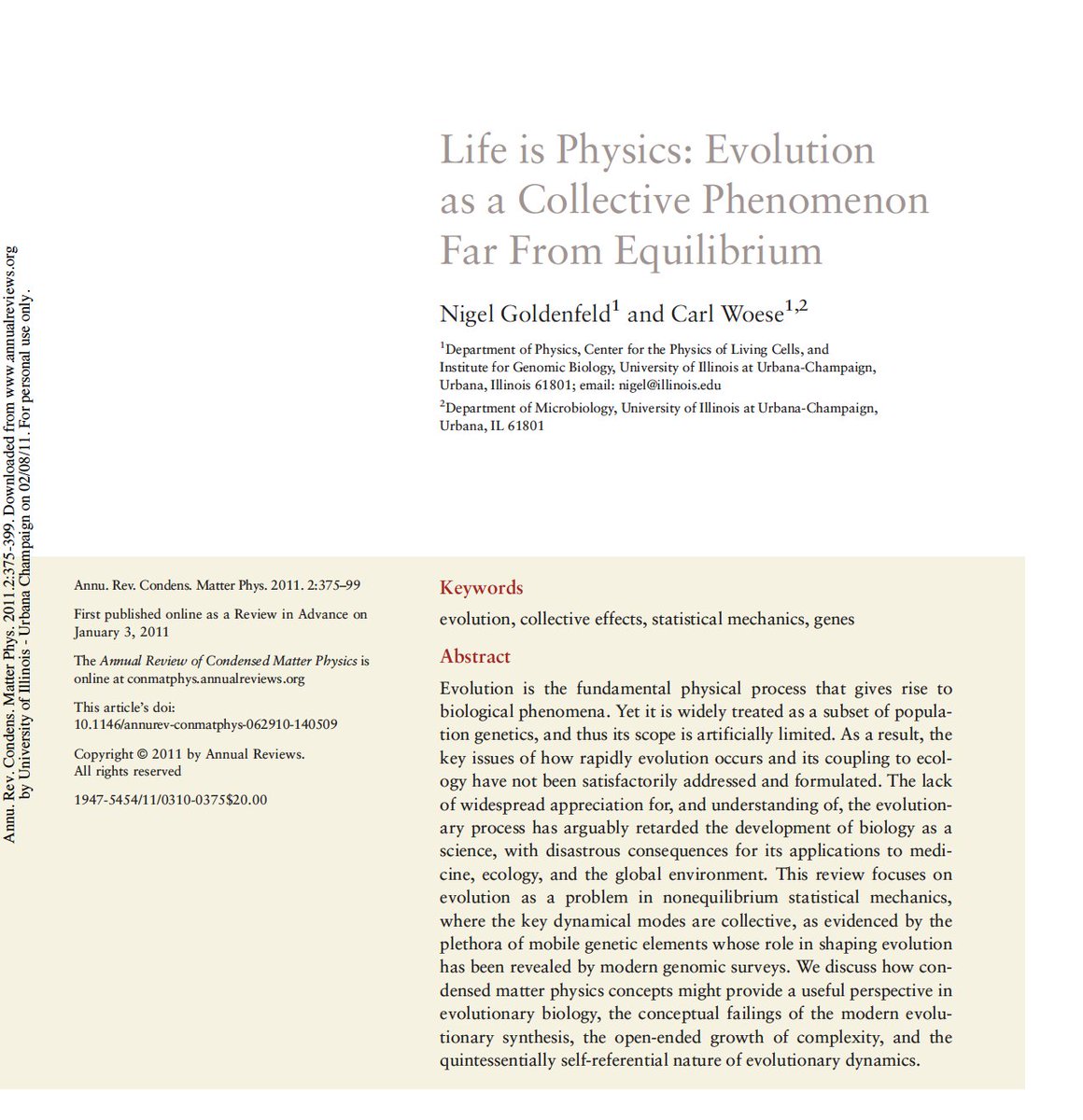 Will Biologists become Computer Scientists?  
ncbi.nlm.nih.gov/pubmed/?term=W…

Maybe it's the other way around? 
But: Don't forget the physicists !

annualreviews.org/doi/abs/10.114…

#Luxembourg 
<a href="/LCSB/">LCSB</a>
#systemsbiology