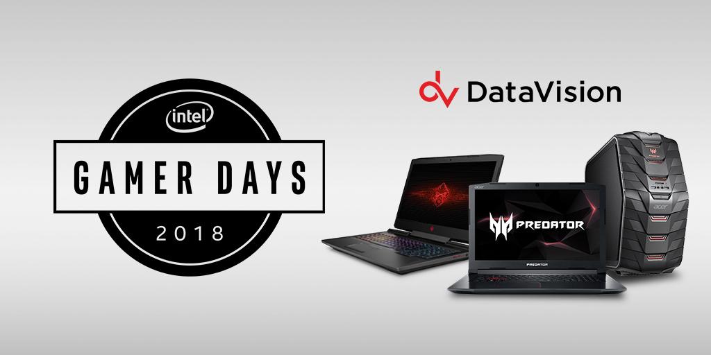 Intel Gaming (@intelgaming) on Twitter photo Great #pcgaming deals are still happening for #IntelGamerDays! Save big on a <a href="/Predator_USA/">Predator Gaming USA</a> notebook or <a href="/HP/">HP</a> laptops when you shop at <a href="/DataVisionNYC/">DataVision</a>!
Explore all the deals PLUS learn how to get a $100 gift card if you purchase specific products: bit.ly/2x3rFaw Great #pcgaming deals are still happening for #IntelGamerDays! Save big on a <a href="/Predator_USA/">Predator Gaming USA</a> notebook or <a href="/HP/">HP</a> laptops when you shop at <a href="/DataVisionNYC/">DataVision</a>!
Explore all the deals PLUS learn how to get a $100 gift card if you purchase specific products: bit.ly/2x3rFaw