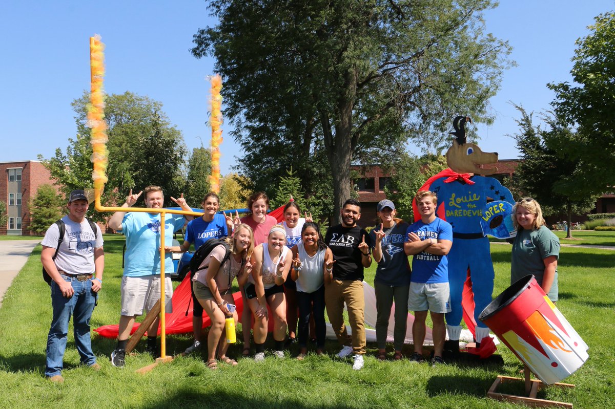 Which team lawn display has impressed the judges enough to win the coveted sweepstakes points? #UNKHomecoming