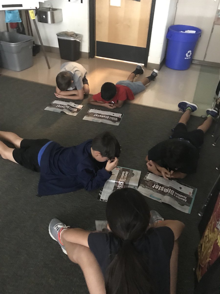 ms_nichols_4th's tweet photo. What do you do when there’s an impending category 4 hurricane heading your way? You grab the latest issue of #StoryWorks form @Scholastic and do a shared reading of their featured article, “America’s Deadliest Disaster” #realworldreading @MillsParkElem #HurricaneFlorerence https://t.co/QrXMBiZB9l