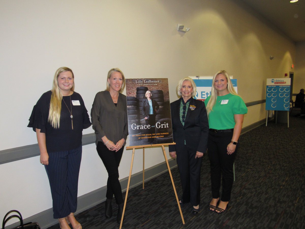 UNA_PR's tweet photo. Two of our PRide Officers went to a PR Ethics Conference in Birmingham today. They were able to hear Lilly Ledbetter tell her story of going to the Supreme Court to fight for equal pay. https://t.co/MPSg37iDXZ