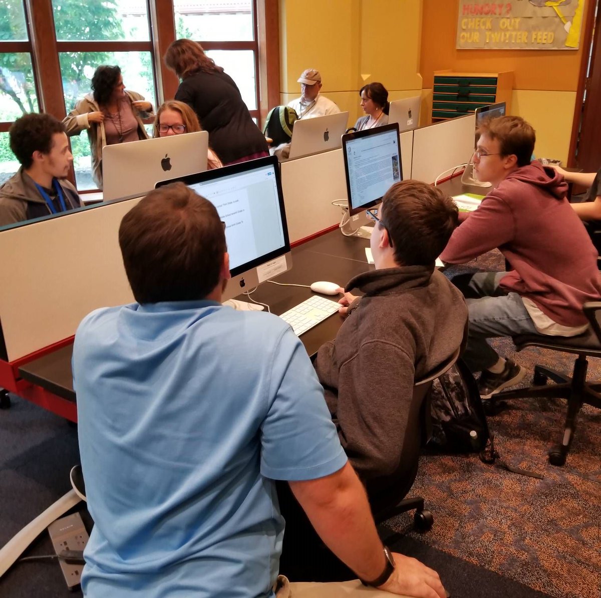 ADPCenter's tweet photo. We love having the @MSUCEHS Increasing Access to College program using our space! #IAC and the #ADPCenter have partnered to help incorporate technology into student learning. #edtech #montclairstate https://t.co/IF5Vc9FTkr