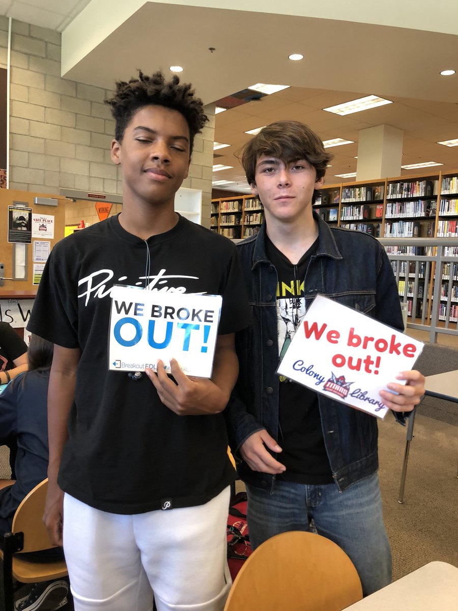 colonylibrary's tweet image. Perfect slate today with Ms. Ibarra’s students 💫✅🌟 #breakoutedu #InCOHSLibrary #libraryorientation