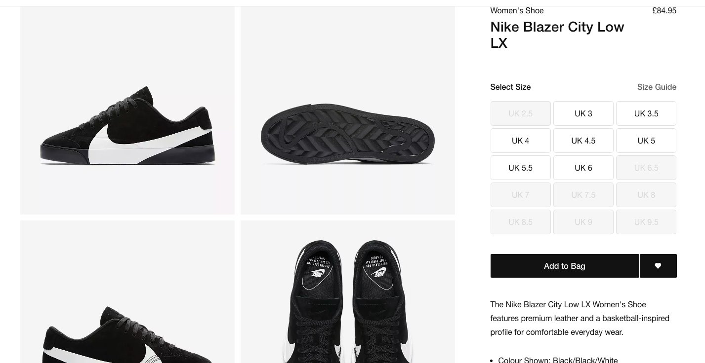 Nike w blazer city top low lx