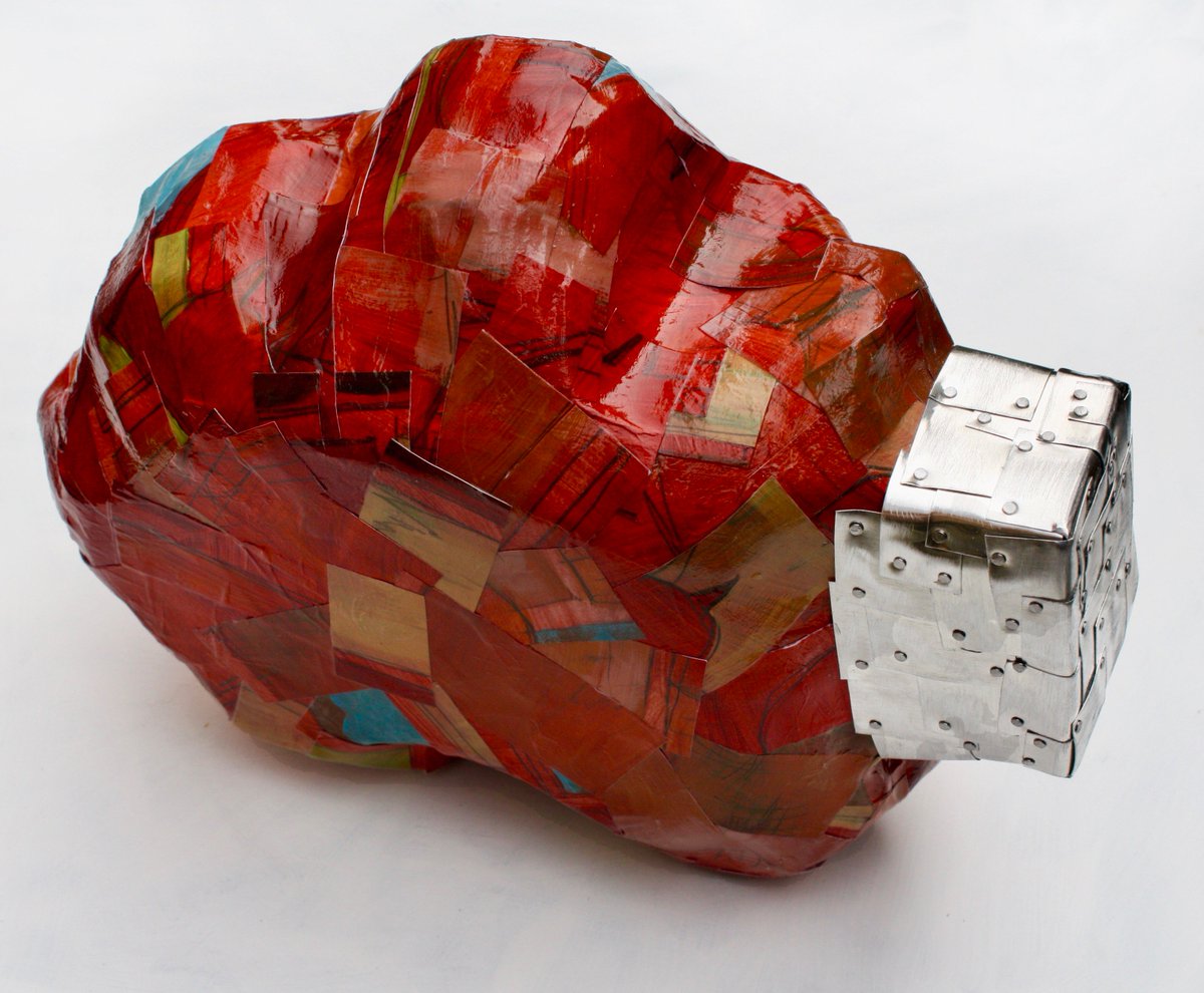 Graham Fracha's latest series gives voice to new perspective as fragmented forms and deconstructed subjects are reassembled into unified, yet visually disjointed landscapes.  (Images: "Beautiful Dark", mixed media, 32 x 36 in; "Borderless #3", acrylic, wood, 8.5 x 11.5 x 4.5 in)