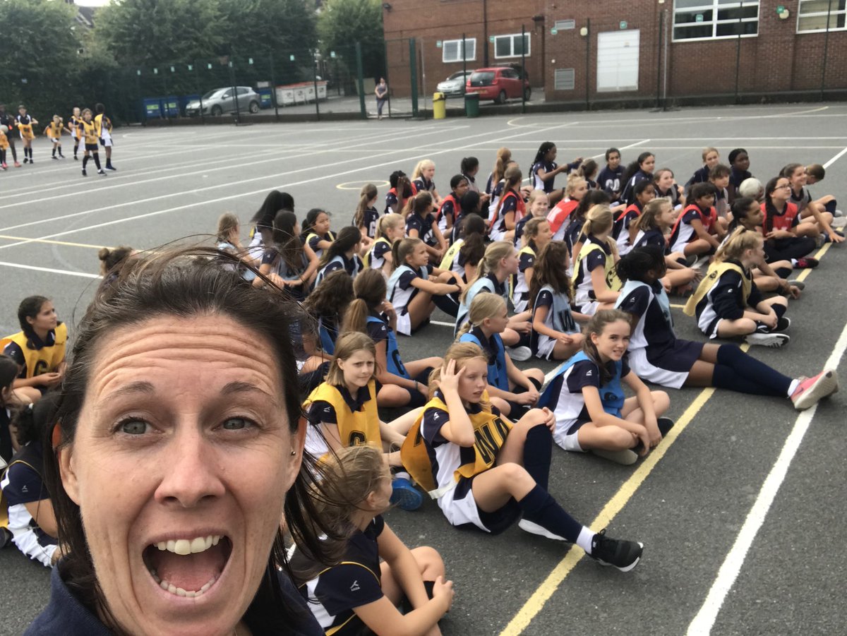 UHSPeDept's tweet photo. Wow well done to the yr7s! We had 72 out for netball session 1 today &amp; 35 more inside playing football 👏🏼👏🏽👏🏿 #TeamUHS #prep https://t.co/Q9g1JWf9AL