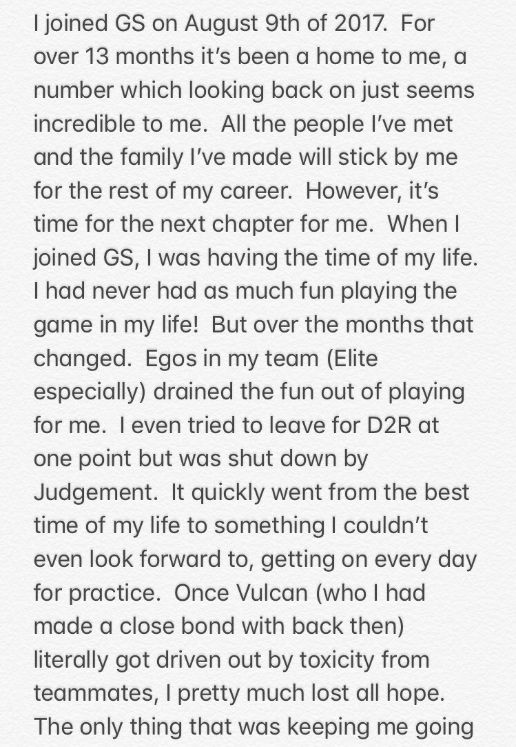 MightyNight_'s tweet image. Have gone my separate ways with GS, here’s why.  Bit of a long read but worth it!  Thank you for everything @gankstars