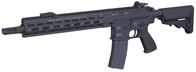 HK416にGeisseleさんちのSuper Modular Rail HK 14.5インチモデルを付けてみました。
このハンドガードだけでほむぺによると$438.00という・・・🐷 
