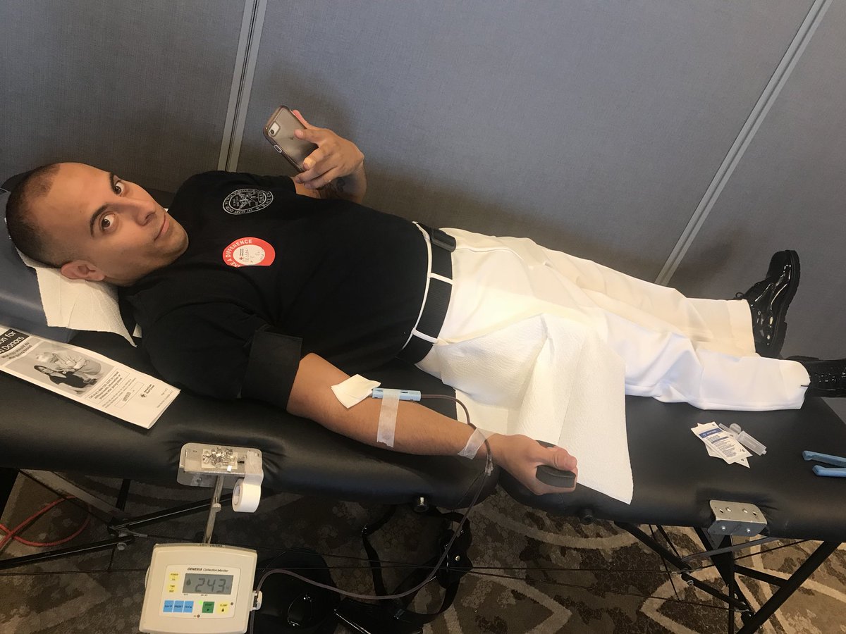 JerseyCityPOBA's tweet photo. Our members will #AlwaysRemember 9-11 and today were honored to commemorate those lost by donating blood to the #RedCrosss https://t.co/nynNmOU18M