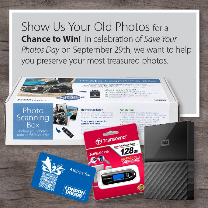 LDPhotolab's tweet photo. Enter for a chance to win a #SaveYourPhotosDay prize pack, worth approx $400, to help digitize &amp; preserve your precious photos! Follow us &amp; tell us why your photos need saving. BONUS entry: post a pic of your photographs with #savemyphotosLD! Rules &amp; regs: https://t.co/0DPKsNL4RP https://t.co/8p98UXXsmo