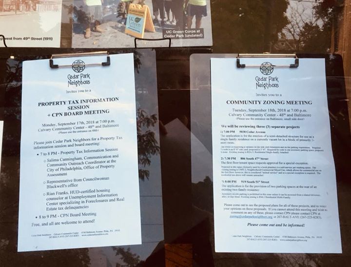 Our first usage of the dynamic elements in the window display at Resources for Human Development at 4926 Baltimore Avenue. Continued gratitude to both RHD and University City District for helping us bring both neighborhood history AND current information… ift.tt/2zjtGSP