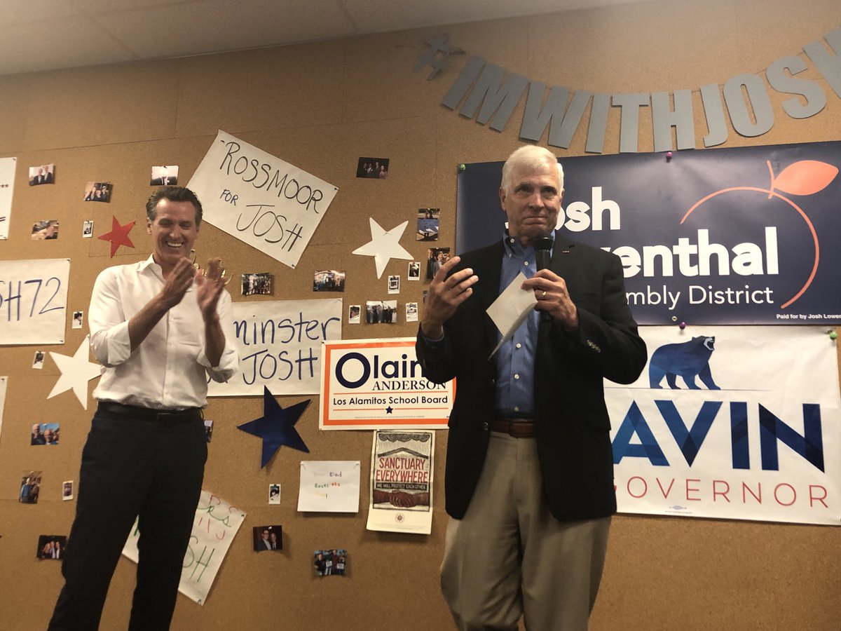 NaphiSoc's tweet image. California's next gov, .@GavinNewsom is working to get @UmbergFor elected to CA State Senate and @JoshLowenthal to the Assembly! Let's keep the supermajorities!

#TheBlueBusThatCould
#Leadership
#BlueCA