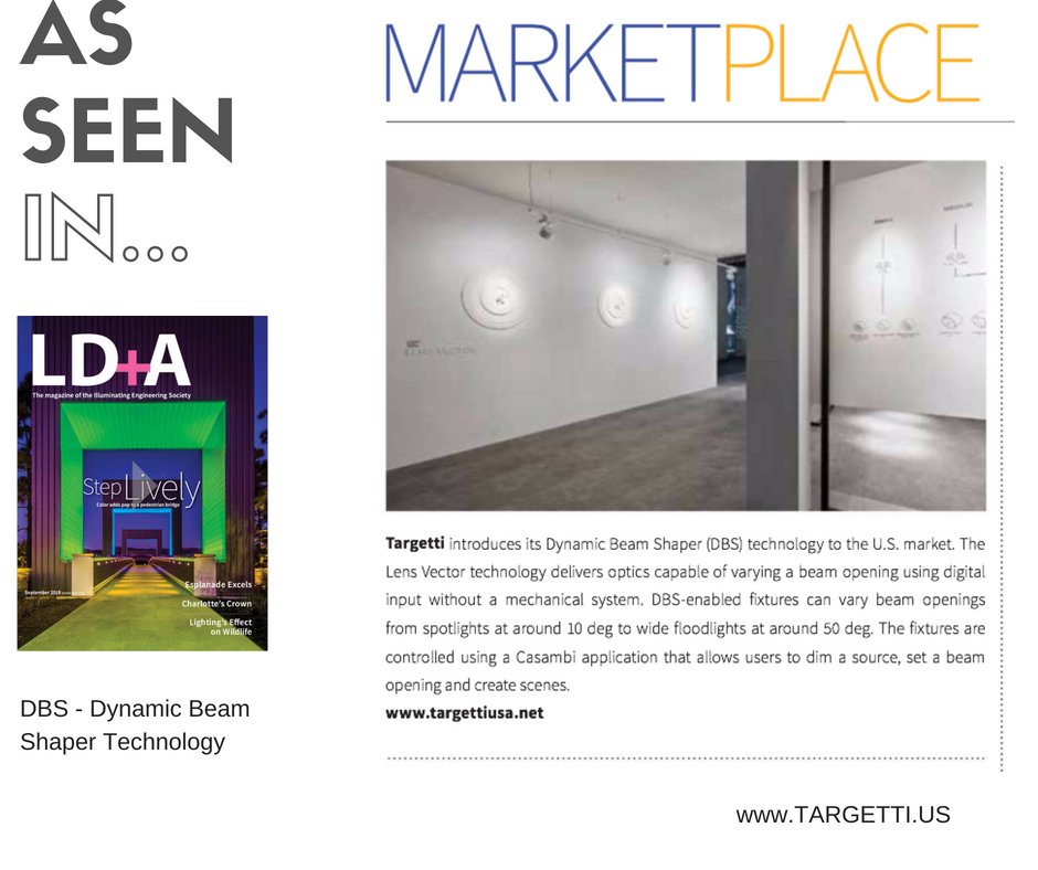 targetti_usa's tweet photo. IN the NEWS...Targetti's DBS Technology is available in the US Market. #Targetti_Lighting #DBSTechnology #Retail
https://t.co/SSSML4LcQw https://t.co/Xw1m7NZ8Jw