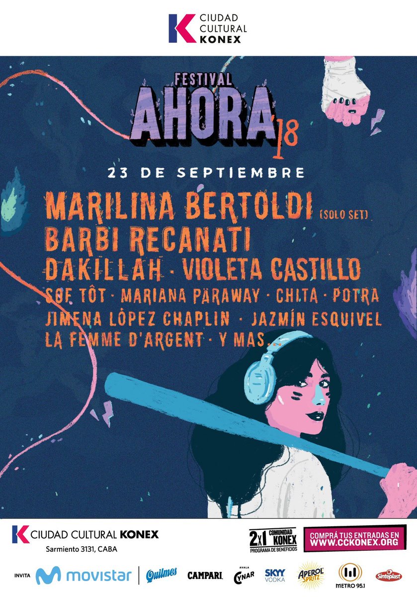 #Agenda Mirá la grilla del Festival Ahora el 23 de Septiembre en el <a href="/CCKonex/">Ciudad Cultural Konex</a>
😘 <a href="/JESICAKUSNIER/">Jesica Kusnier Producciones ♪</a> 
👇👇👇