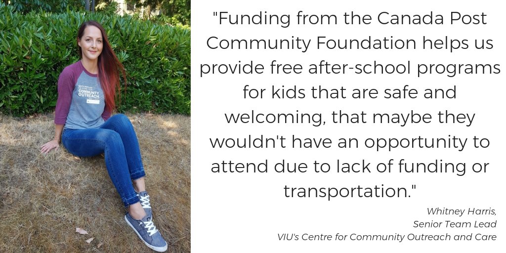 GiveToVIU's tweet photo. Our thanks to @canadapostcorp Community Fdn for supporting @VIUniversity's Centre for Community Outreach and Care through a $15k grant! #ilearnhere https://t.co/nSRJWW4icM